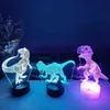 3D Nachtlicht Dinosaurier Serie Schreibtisch Lampe 7/16 Farbe Touch Fernbedienung Cartoon Tisch Lampen Wohnkultur Für kind Geburtstag Geschenk H220423