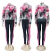 Summer Letter Print Tracksuits For Women Long Sleeve Cardigan Zipper Coat Top And Sports Pants Casual Brand 2 Piece Sets J2147