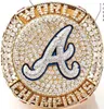 6 Nom du joueur 2021 2022 World Series Baseball Team Championship Ring Freeman Soler ALBIES FRIED SWANSON Souvenir Hommes Fan Cadeau en gros Champions Taille du cadeau 8-14