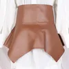 Belts Ultra Wide Cummerbunds Women Skirt Peplum Belt-Tie-tie Corset Corset Pure Pu Leather Leame Tide All-Matchblts Donn22