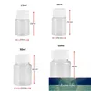 100 pcs 15ml / 20ml / 30ml Transparente Pet Refilable Frascos de Frascos de Garrafas de Loja de REAGENTE CONSERIENTE CAP