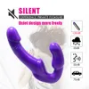 10 velocità Strapon senza spalline Dildo Vibratore Wireless Remote Women Double Vibrant Lesbian G Spot per adulti giocattoli sexy per la coppia femmina