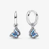 ROSE Pozłacane 100% 925 Sterling Silver Blue Butterfly Hoop Kolczyki Moda Europejska Kolczyk Ślub Ognagagulary Biżuteria Akcesoria