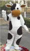Mascotte poupée costume blanc et noir lait vache mascotte Costume déguisement adulte Costume taille dessin animé apparence Halloween anniversaire