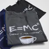 Coolmind 100% хлопковой кофейный принт мужская футболка смешная футболка для мужчин Большой размер