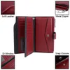 Women's RFID Blocking Large Capacity Luxury Genuine Leather Clutch Wallet Cardholder Clip(1PC/SET)