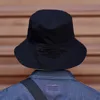 남자 야외 패션 면화 단색 파나마 일몰 보호 남성 거리 스타일 어부 모자 모자 220519를위한 양면 버킷 모자