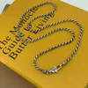 Accessoires bijoux vente argenté sterling diamant pilon d'eau ondulée chaîne de la chaîne de chanvre à torsion en argent torsadée pour femmes