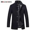 Holyrising Wool Coat Men Swice Overcoats Topcoat Mens المعاطف الفردية والسترات مع سترة قابلة للتعديل 4 ألوان M-3XL CJ191213 T220810