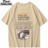 Hip Hop Harajuku Camiseta Streetwear Carta Gráfica Impressa Camiseta Homens Verão Manga Curta Camiseta Algodão Casual Tops Tees 220521