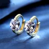 Stud Hemiston Big White Zircon Luxury Earrings European Romantic Jewelry Gift For Women TF GiftStud Moni22