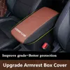 For Mitsubishi Outlander 2013 2016 2018 Leather Car Armrest Pad Center Console Armrests Box Storage Cover Protection Cushion H220428