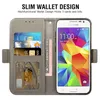 Cascas de carteira de couro floral para Samsung Galaxy Core Prime G360 G361 FUNS CAPA Pocket Pocket Pocket Thone Stand Stand Tampa