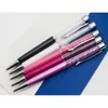 Högkvalitet Diamong Ballpoint Christmas Retail Box Case Elements Crystal Pen Laser Anpassad gåva PENT 220613