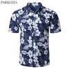 Hommes Summer Beach Chemise hawaïenne 2020 Marque à manches courtes Plus Taille Chemises florales Hommes Casual Vacances Vêtements Camisas LJ200925