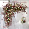 Decorative Flowers & Wreaths Wedding Props Outdoor Arch Flower Row Arrangement Square Pavilion Wall Lawn Pre-function Area Background DecorD