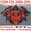 Fairings Kit For YAMAHA FZ6N FZ6 FZ 6R 6N 6 R N 600 09-15 Bodywork 31No.5 FZ-6R FZ600 FZ6R 09 10 11 12 13 14 15 FZ-6N 2009 2010 2011 2012 2013 2014 2015 OEM Body orange black