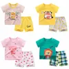 2PCS Baby Mädchen Kleidung Jungen Sommer Kleidung Set Kurzarm T Shirts Shorts Nette Baumwolle Tops Kinder Trainingsanzug Weiche Outfits 220425