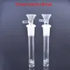 Produttore G.O.G downstem in vetro da 14 mm femmina a 18 mm maschio Accessori per fumatori stelo down con ciotola per erbe secche di tabacco per bong ad acqua