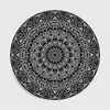 Tapijten etnische stijl ronde gebied tapijt Perzisch zwart grijs geometrische bloemen totem tapijt woonkamer hangende mand stoel niet-slip vloer matcarp