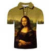 Polos pour hommes Tendance Chemise 3D Peintures de renommée mondiale Vêtements d'impression Art d'été Streetwear