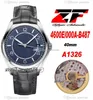 ZF Fiftysix 4600E-000A-B442 A1326 Automatic Mens Watch 40mm Steel Case Blue Dial Stick Number Markers Black Leather Strap Super Edition Puretime 01b2