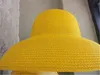 202204-WN livraison directe français vacances jaune Hepburn grâce papier herbe solide dame seau casquette femmes pêcheurs chapeau G220418