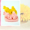 1 datorer 3D Soving Baby Silicone Chocolate Candy Fondant Mold Handmased Soap Candle Pips Harts Making Tool 220629