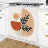 Curtain & Drapes Nordic Flower Painting Curtains Storage Adhesive Cover Bookcase Household Cabinet Dustproof Short For KitchenCurtain