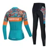 2023 Pro Women Winter Cycling Jersey Set Long Sleeve Mountain Bike Cycling Clothing Breattable MTB Bicycle Clothes Wear Suit B172670