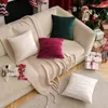 Inyahome sammet kast kuddtäckning mjuk fast dekorativ fyrkantig kudde fodral för soffa sovrum bil hem 30x50/50x50 cm mysig 220507