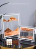 3D kleurrijk bewegende zandframe vloeiende kunst foto glas scape in beweging display schilderij cadeau home decor 220512