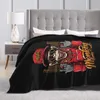 Blankets Soft Warm Fleece Blanket Monkey Character With Gold Chain Winter Sofa Throw 3 Size Light Thin Mechanical Wash Flannel BlanketBlanke