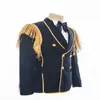 Mäns kostymer Blazers Gold Tassel 2-Piece Men Bröllop Tuxedos Party Prom Formell Business Suit för Man Peaked Lapel Blazer