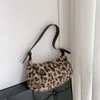 Sacs de soirée mode femmes vache imprimer sous les bras doux en peluche léopard zèbre motif petite épaule femme chaud moelleux fourre-tout sacs soirée