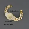 Charm Armband Luxury Hip Hop Fashion 37mm Men Cuban Chain Watch Armband Women Full Of Diamonds Iced Out Rock Rap JewelryCharm Lars22