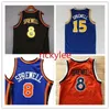 Xflsp Nikivip maillot de basket état collégial Latrell 15 Sprewell NY 8 maillot de retour bleu cousu broderie personnalisée blanc bleu taille S-5XL