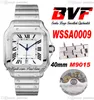 BVF V2 WSSA000 40 mm Miyota 9015 automatisch herenhorloge Quick Switch Links witte wijzerplaat zwarte Romeinse blauwe wijzers roestvrijstalen armband Super Edition Puretime A1