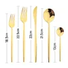 Dessert Salad Fork 185cm rostfritt stål Western Forks Portable El Wedding Party Rainbow Table Proware Cutlery Set4255701