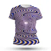 Herr t-shirts unisex t-shirt pläd optisk illusion grafisk design daglig sport 3d tryckning casual mode kort ärm svart