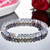 Neue künstliche Österreich Kristall Armband Perlenstränge Mode glänzende Stein Perlen Elastizität Seil Strang Armbänder für Frauen Schmuck