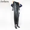 Sorbern Custom Cat Suit Crotch Boots Body Suit With Gloves Low Heel Round Toe Streched Bodywear Bdsm