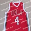 Novos homens retrô personalizados #4 Larry Johnson UNLV REBELS Runnin College Basketball Jerseys Size 2xs-3xl 4xl 5xl 6xl Qualquer nome ou número