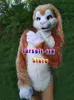 Fursuit Langharige Husky Dog Fox Wolf Mascotte Kostuum Bont Volwassen Cartoon Karakter Halloween Party Cartoon Set # 193