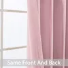 Curtain & Drapes Pink Beige Blackout Curtains For Bedroom Grommet Thermal Insulated Room Black Living Home DecorCurtain