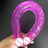 Environ 5 cm de diamètre d'épaisseur Double gode 16,5 pouces 42 cm L double gland pénis pour les femmes Gay Lesbian Ended Dong sexy Toy Product