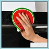 Towel Home Textiles Garden Ll Lovely Fruit Print Hanging Kitchen Hand Microfiber Towels Quick-Dry Cleaning Rag Dish Cloth Dhjs2