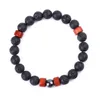 Natursten Järn Armband Bangle för Kvinnor Män Yoga Beads Ädelstenar Healing Crystal Stretch Armband Smycken