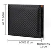 Wallets Carbon Fiber Men Retro One Zipper Horizontal Wallet PU Leather Plaid Open Coin Purse Multifunctional Card HolderWallets