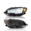 Bil LED -strålkastare dagslöpning streamer lampor för Subaru WRX Turn Signal Dynamic Start Up Animation Front Lamp
